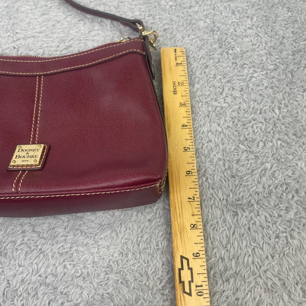 Dooney & Bourke Crossbody Bag Womens Small Burgundy Saffiano Leather Bag - Picture 8 of 8